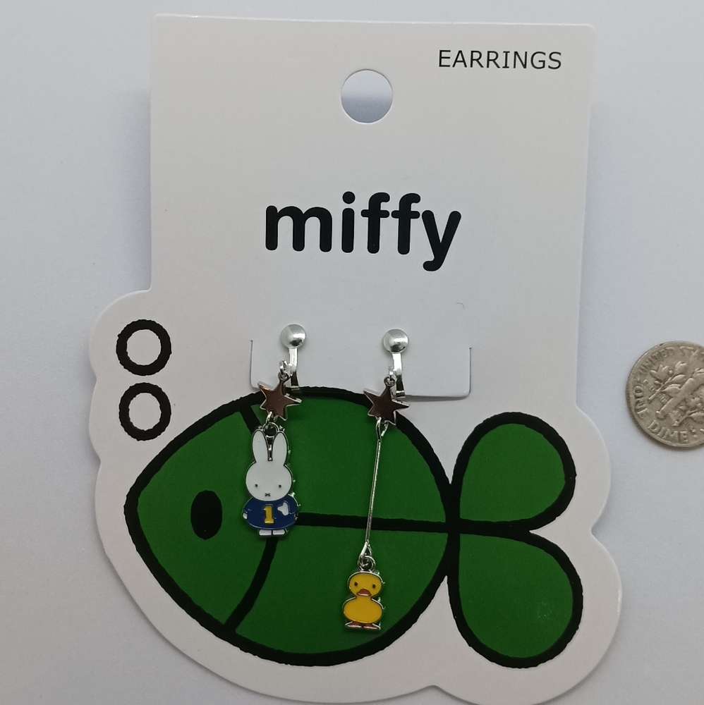 Two pairs of Miffy Dick Bruna Clip On Earrings - Picture 2 of 4